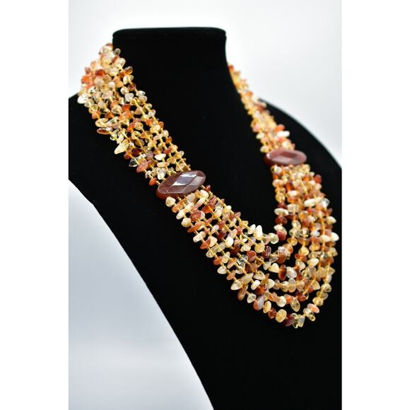 Alexander Kalifano Necklace NWT Natural Gemstone Statement Heavy Layered Bin3 - Picture 6 of 12